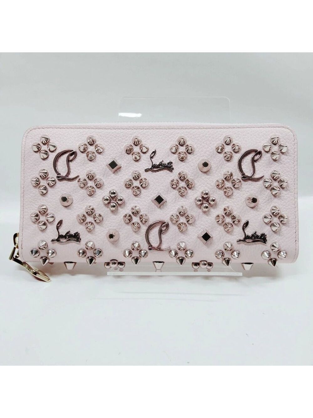 Christian Louboutin Long Wallet Pink Leather 400-081825